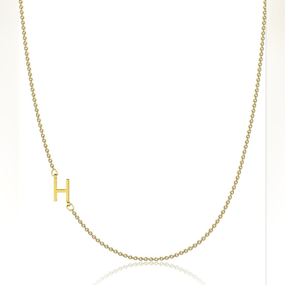 Sideways Initial H Necklace